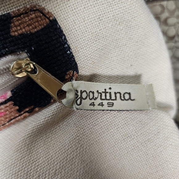SPARTINA 449 Floral Linen and Leather shoulder bag - Picture 15 of 16